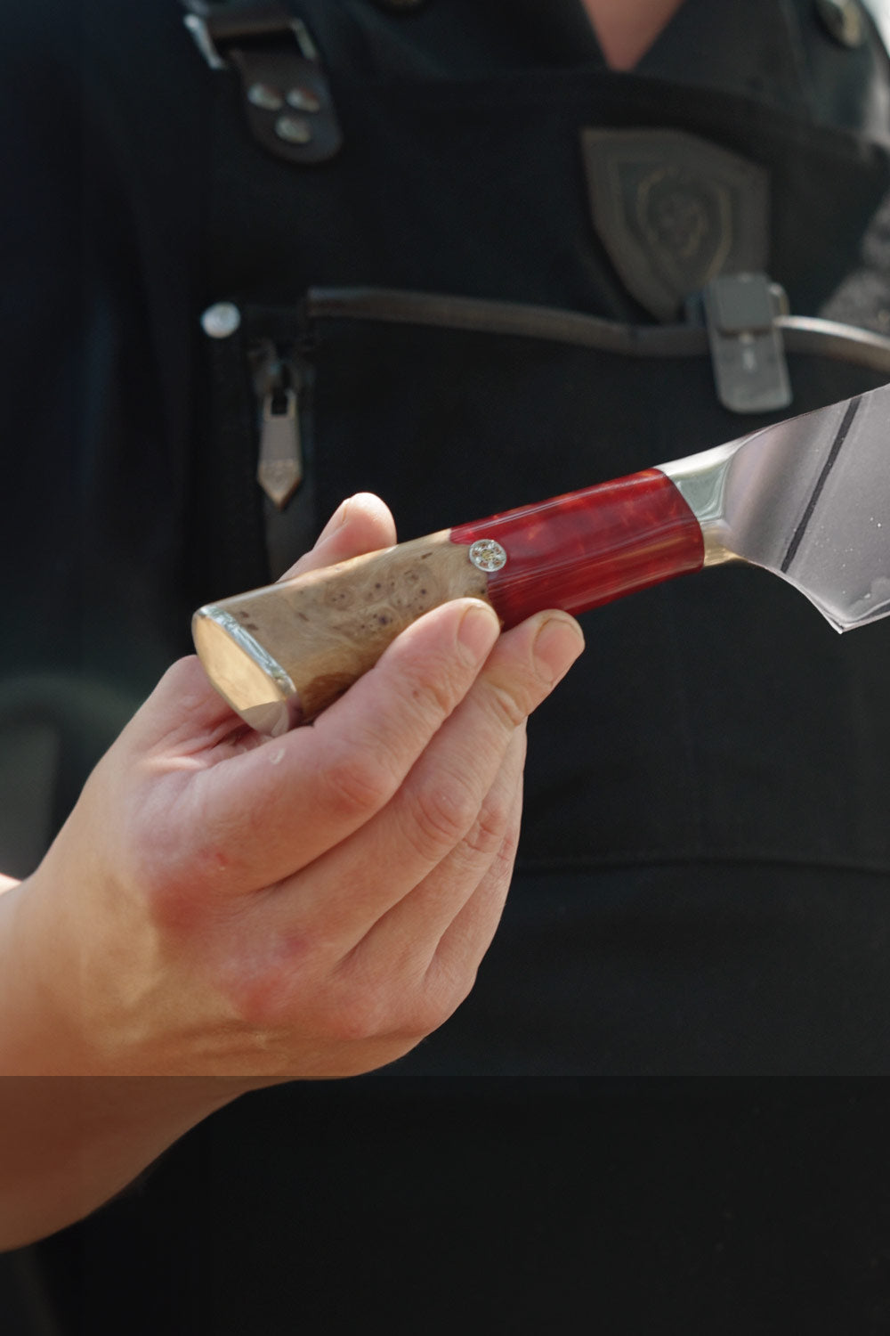 Chef & Cleaver Crixus Knife 8" | Red Handle | Valhalla Series | Dalstrong ©