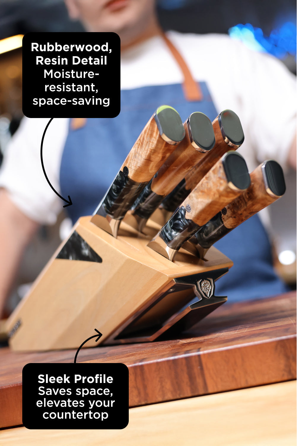 Knife Block Set | 5-Piece | Valhalla Series | Ravenstone Edition | Dalstrong ©