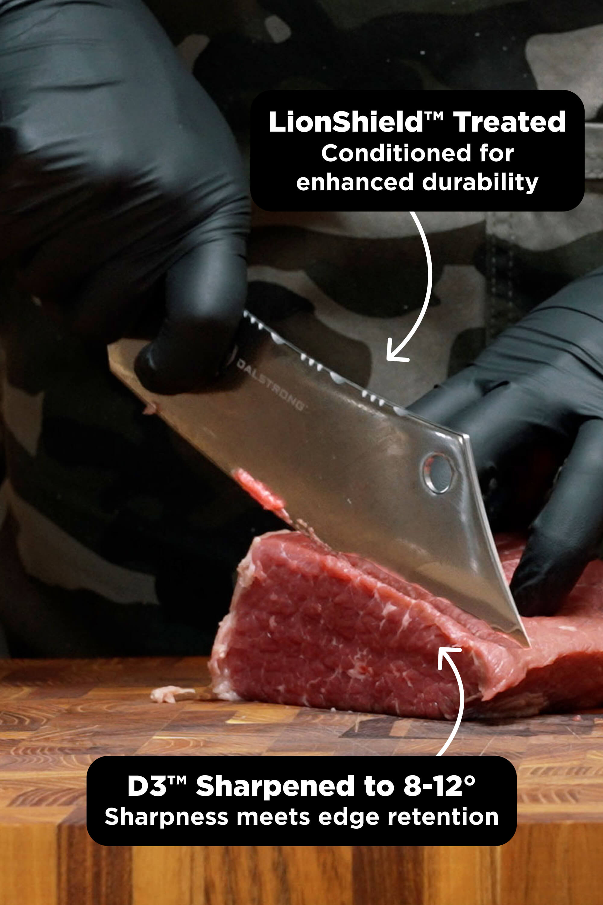 Chef & Cleaver Crixus Knife 8" | White Handle | Valhalla Series | Dalstrong ©
