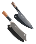 Valhalla Series Chef & BBQ Essentials | 8" Chef's Knife + 8" Chef-Cleaver Hybrid - The Crixus