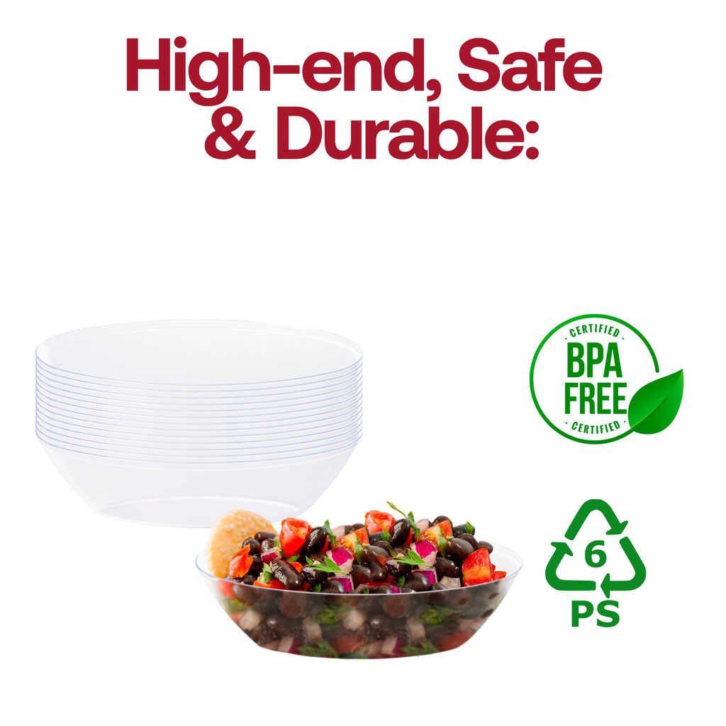 Clear Oval Luau Bowl (½ Gallon)
