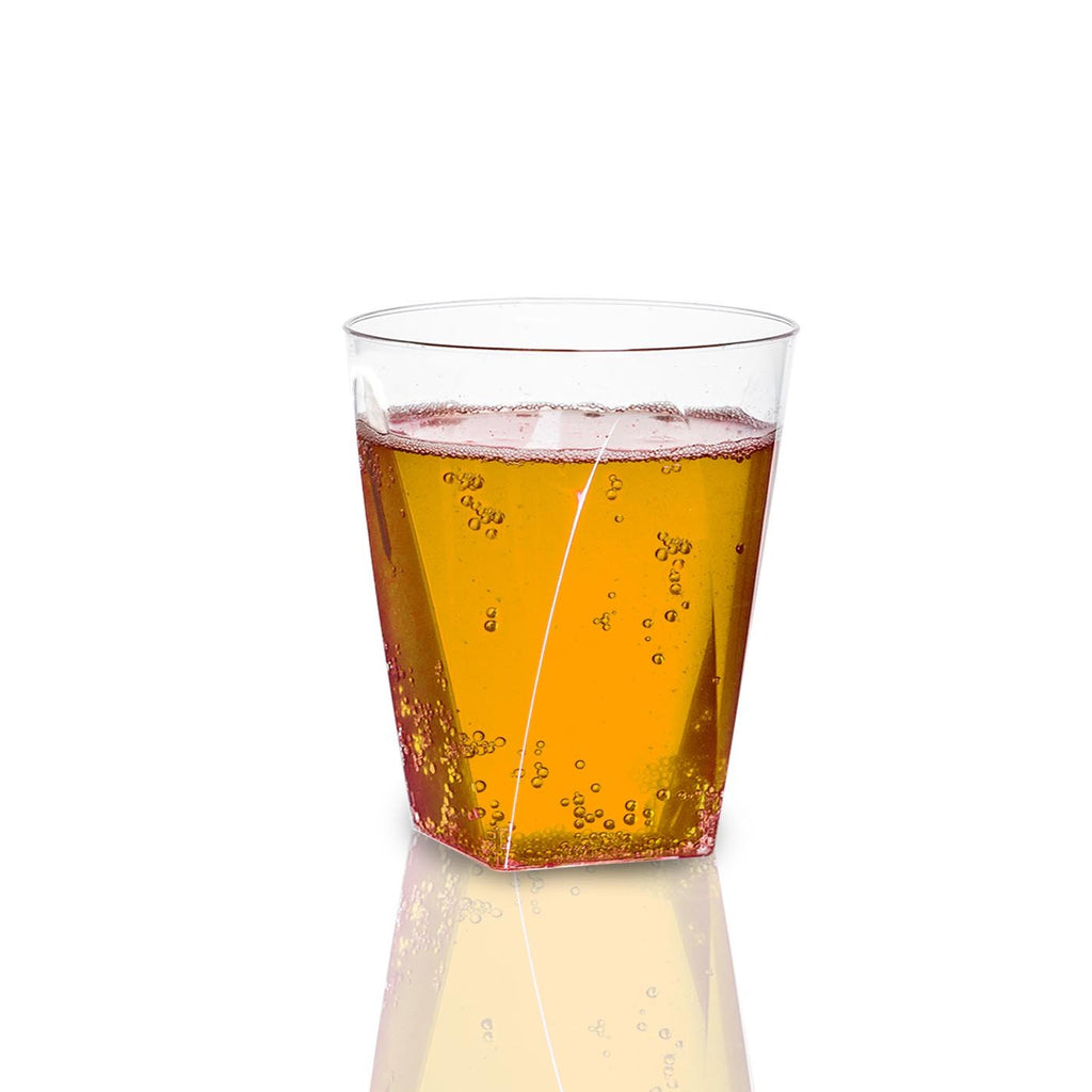 Clear Square Bottom Disposable Plastic Shot Cups (2 oz. )