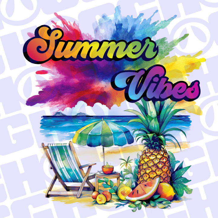 Multi Product Use - Digital Sublimation Designs - Vibrant Beach