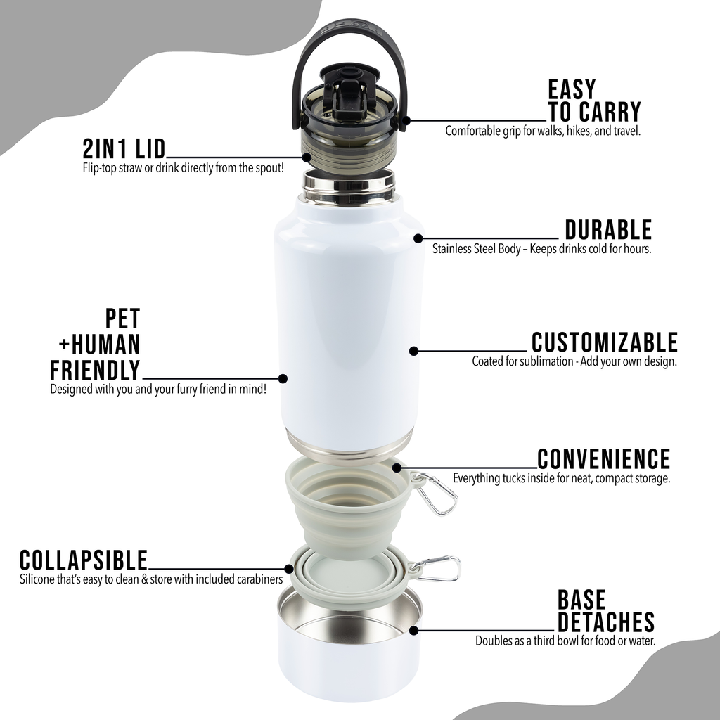 32oz Sublimatable Hydro Hound Tumbler