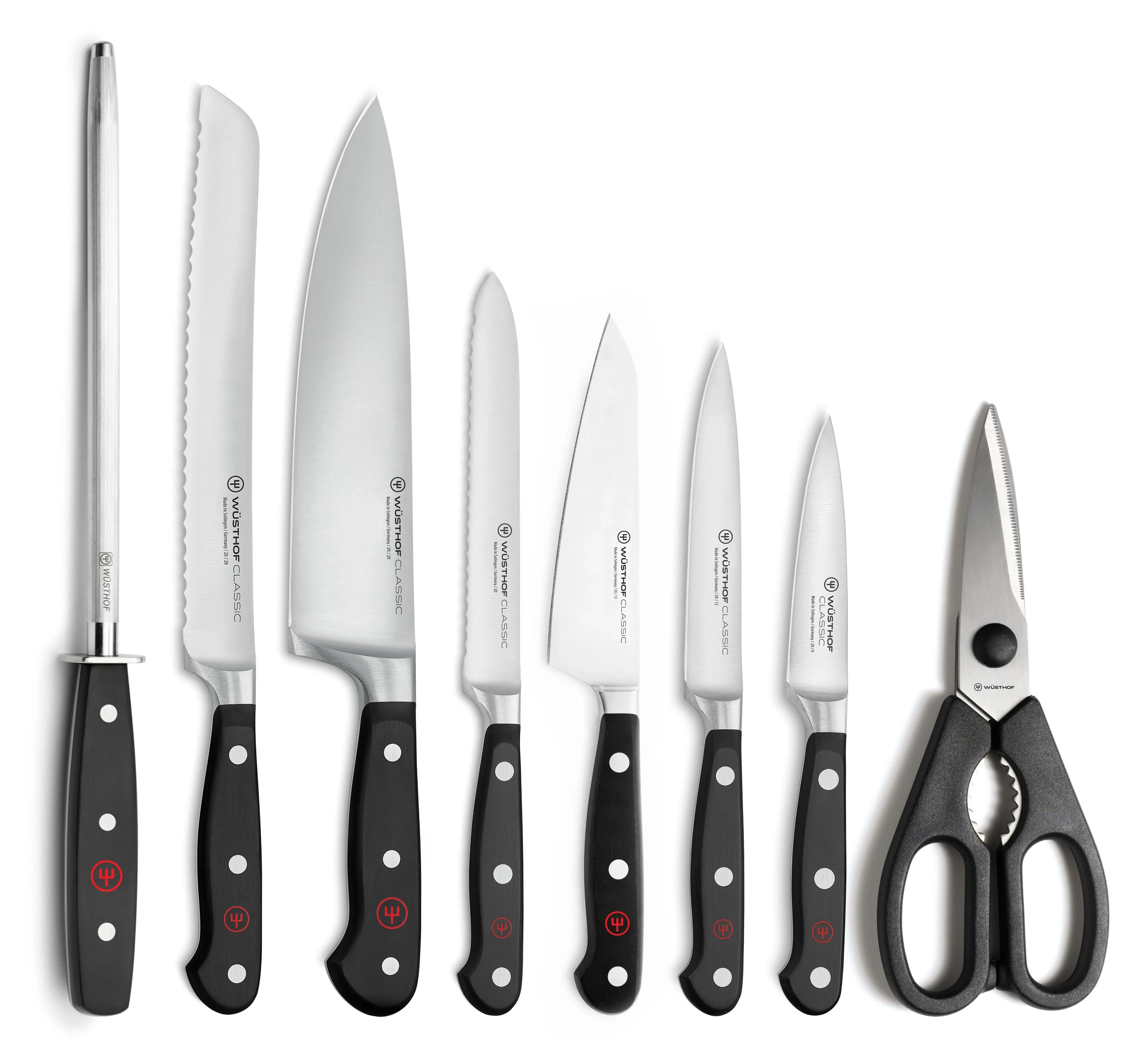 Classic 9-Piece Knife Block Set, Acacia