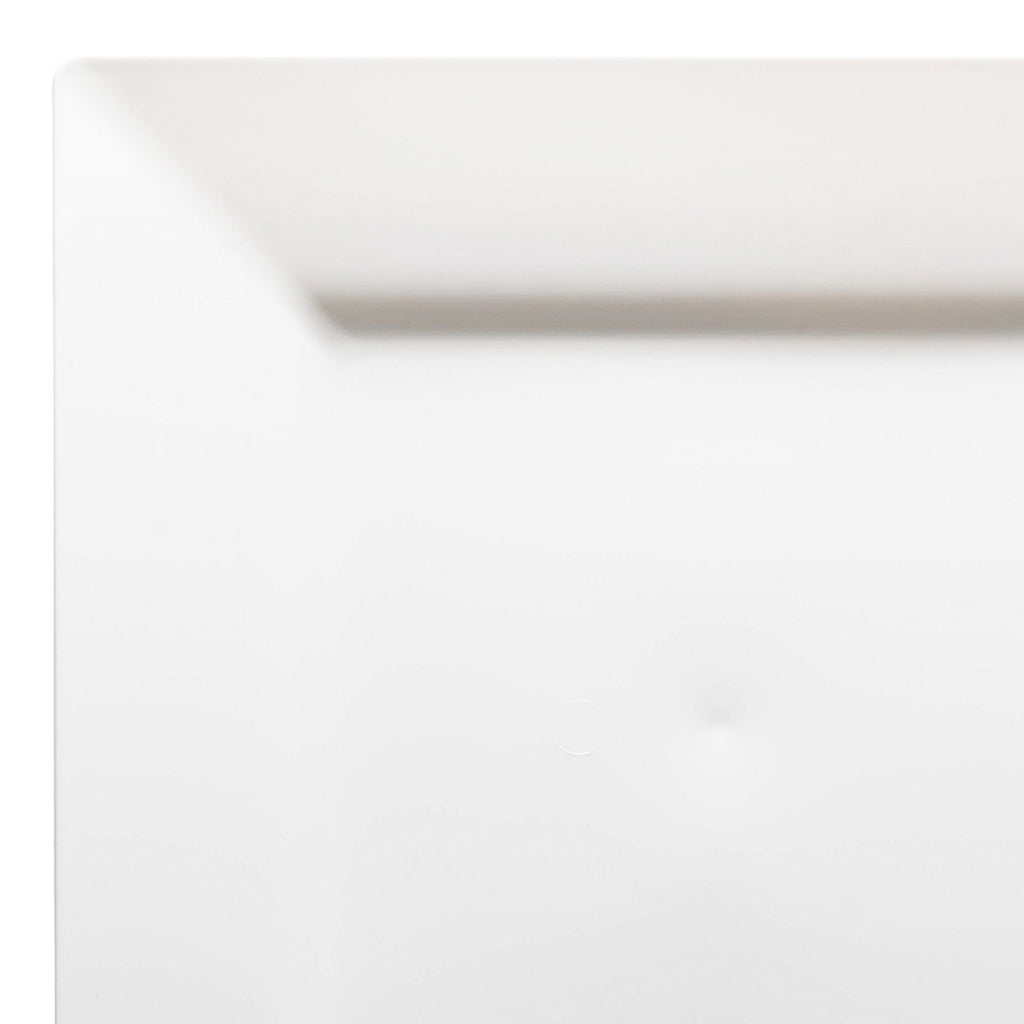 White Square Plastic Dinner Plates (9.5")
