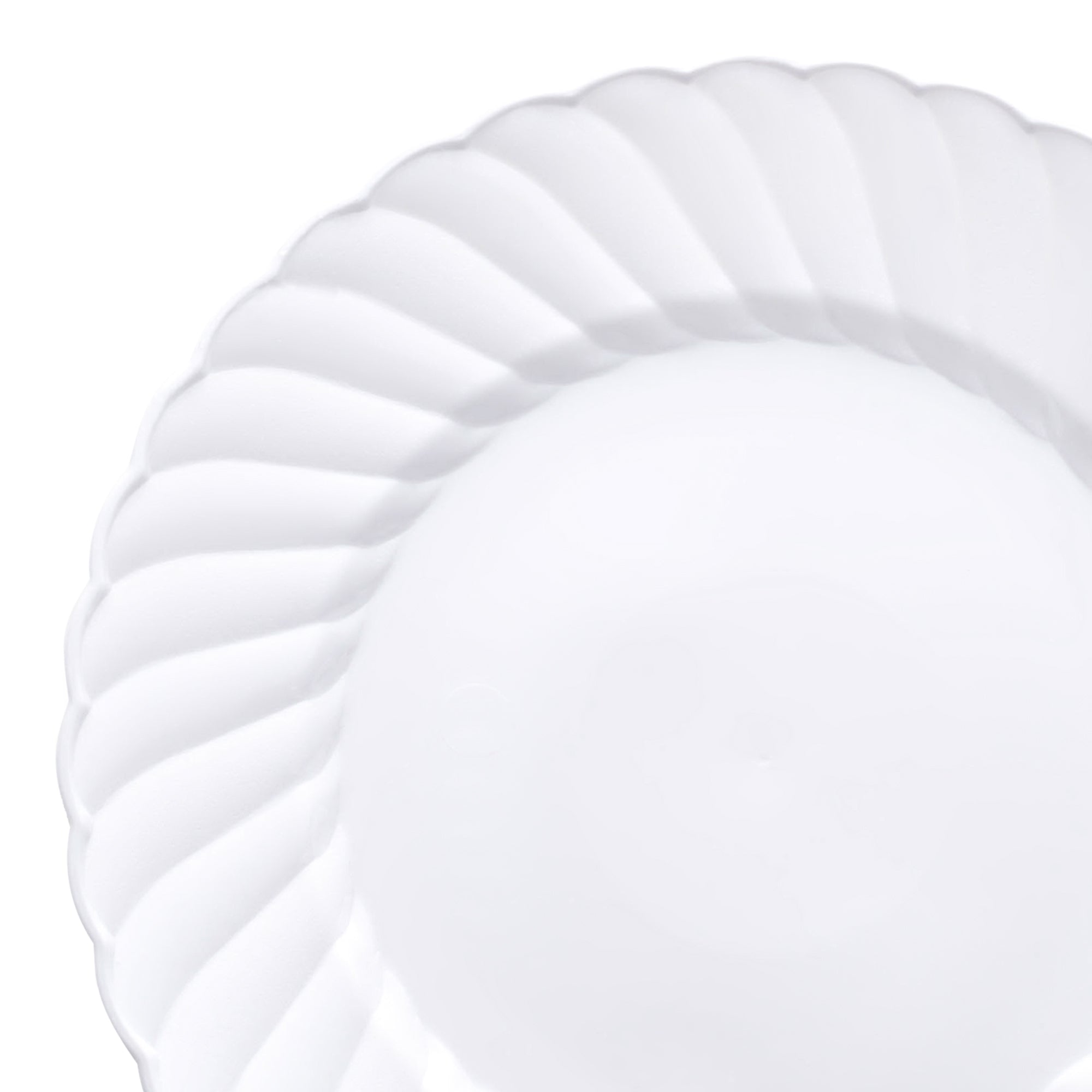 White Flair Plastic Buffet Plates (9")