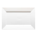 White Rectangular Plastic Dessert Plates (5.5" x 8.5")