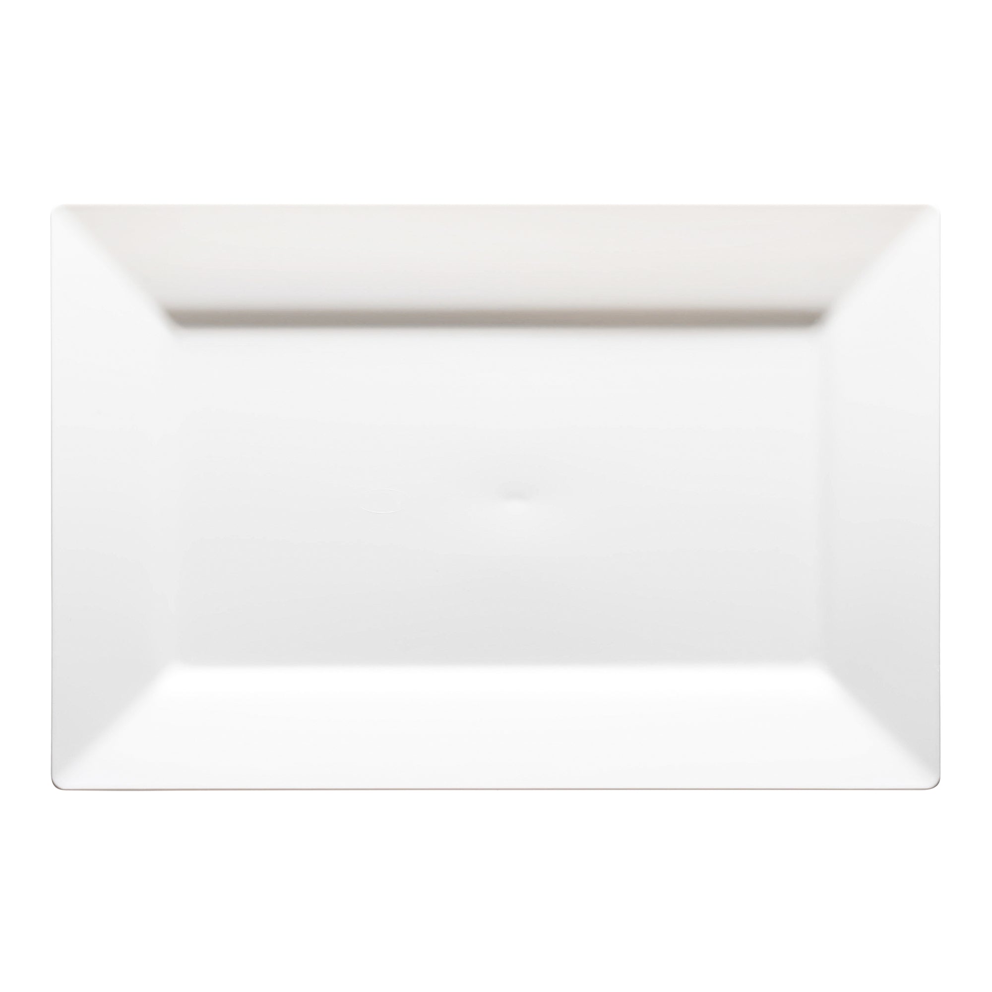 White Rectangular Plastic Dessert Plates (5.5" x 8.5")