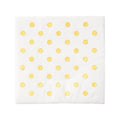 White with Gold Dots Paper Beverage/Cocktail Napkins