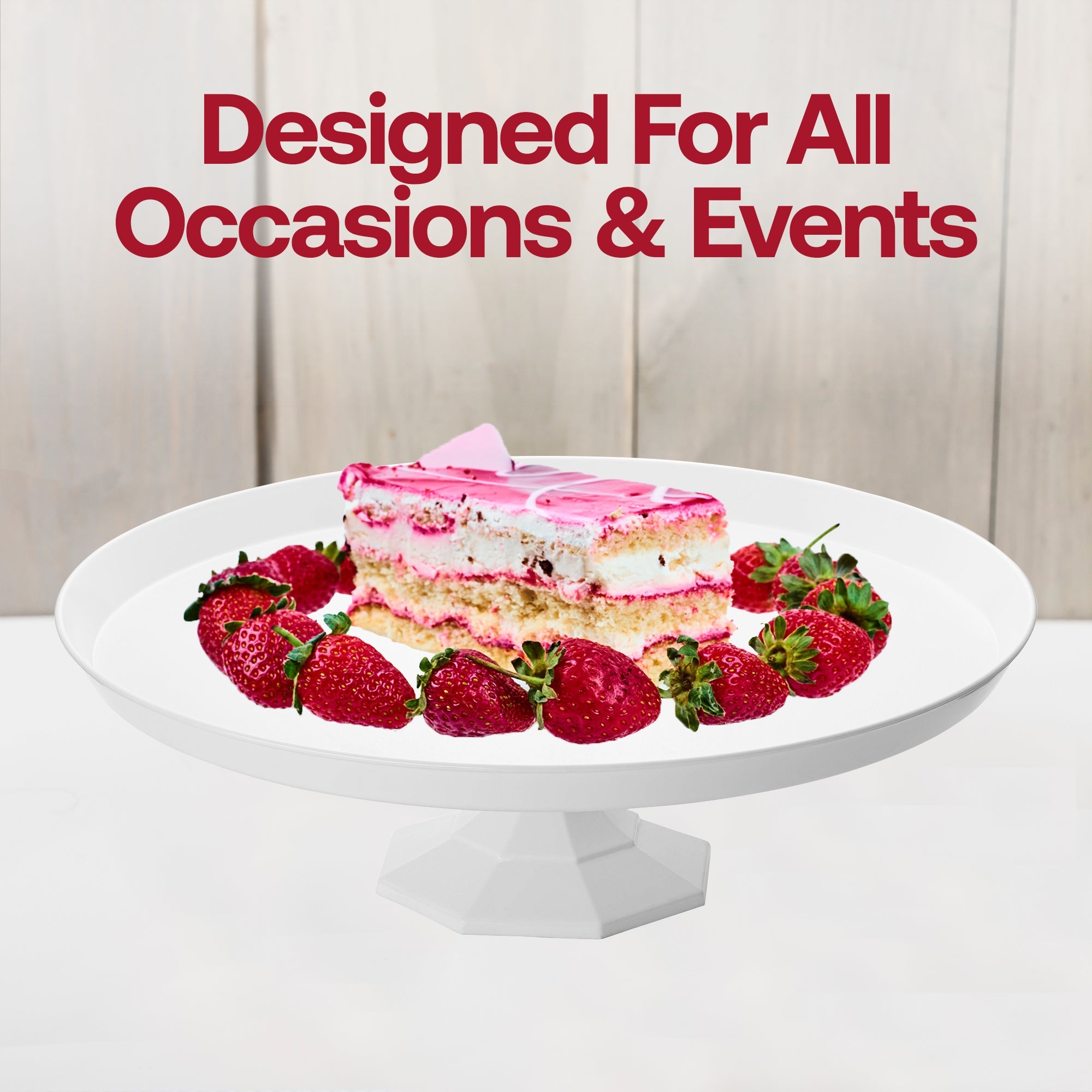 10.5" White Small Round Plastic Cake Stands