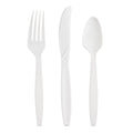 White Plastic Silverware Set – Disposable Cutlery (Heavy Duty)