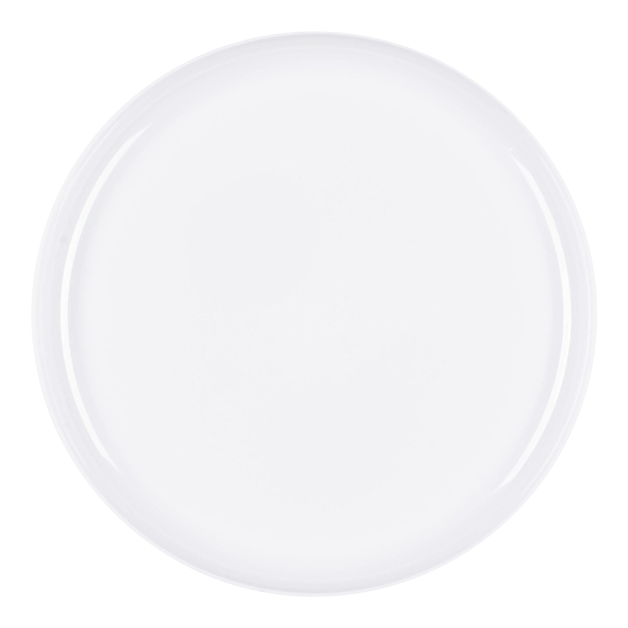 White Flat Round Disposable Plastic Appetizer/Salad Plates (8.5")