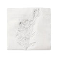 White with Silver Antique Floral Paper Beverage/Cocktail Napkins