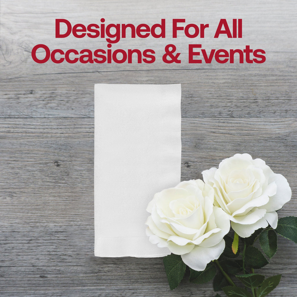 White Paper Dinner Napkins (50 - 600 packs)