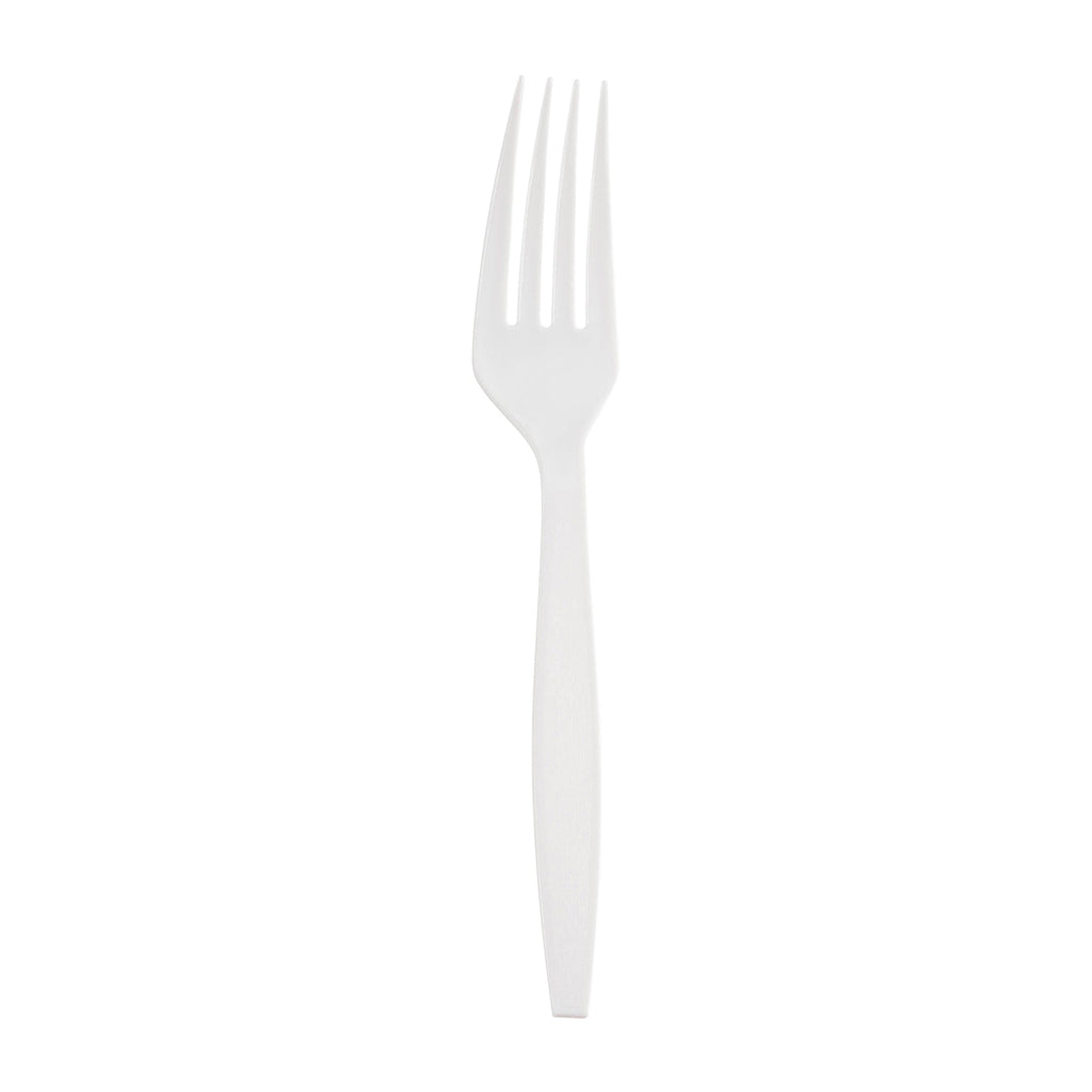 White Plastic Disposable Forks
