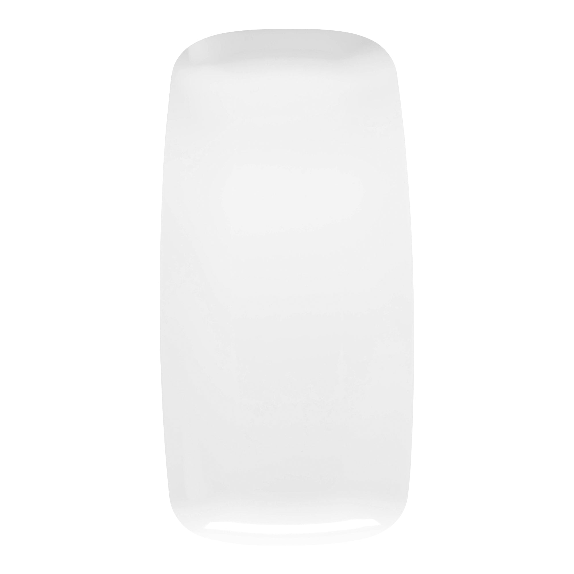 Solid White Flat Raised Edge Rectangular Disposable Plastic Plates (10.6" x 5")