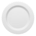 White Pearl String Round Disposable Plastic Dinner Plates (10”)