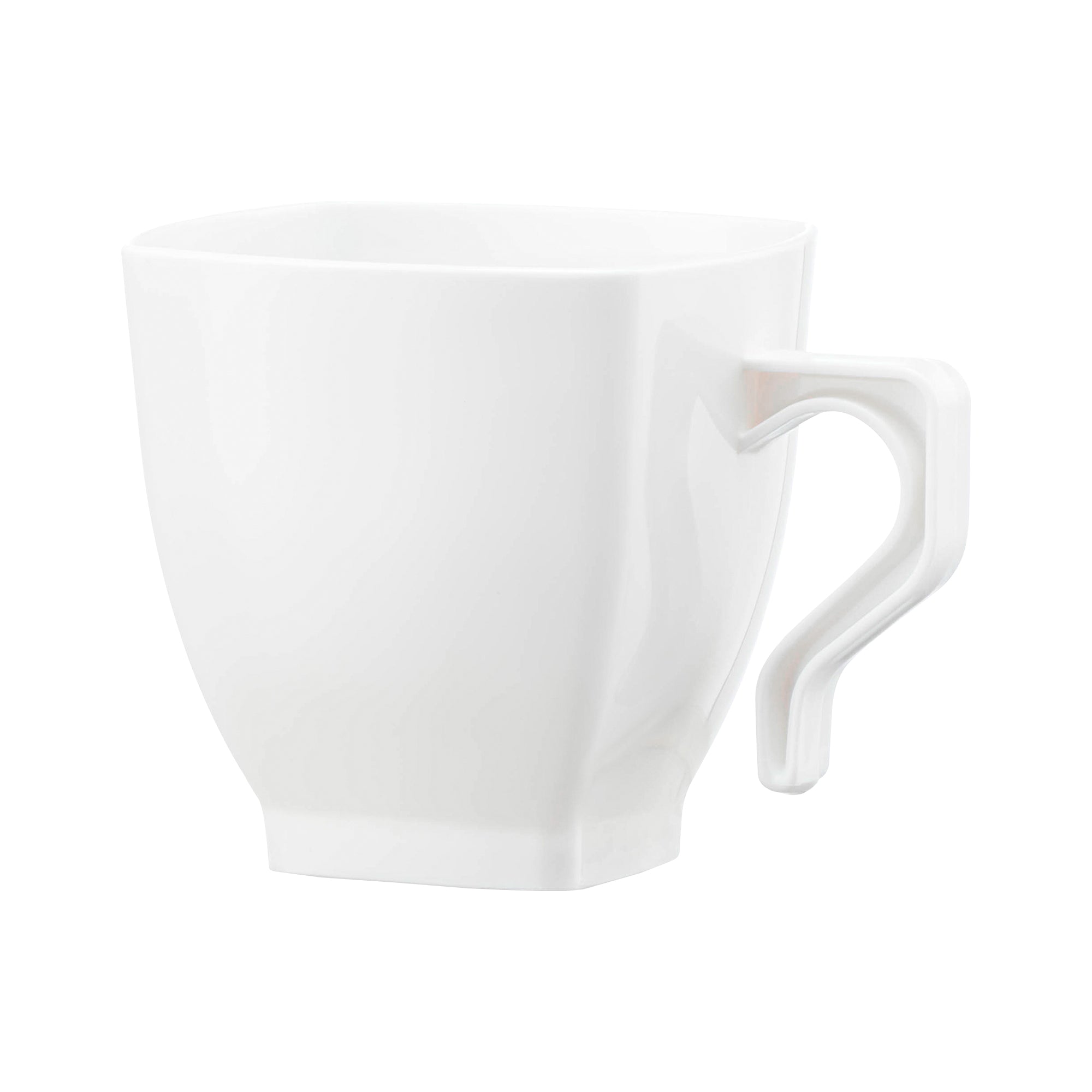 White Square Plastic Coffee Mugs (8 oz. )