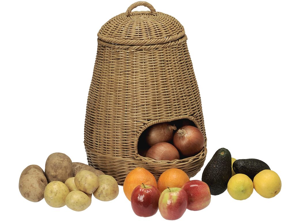 Wicker Potato & Onion Basket - Fruit & Vegetable Storage Basket