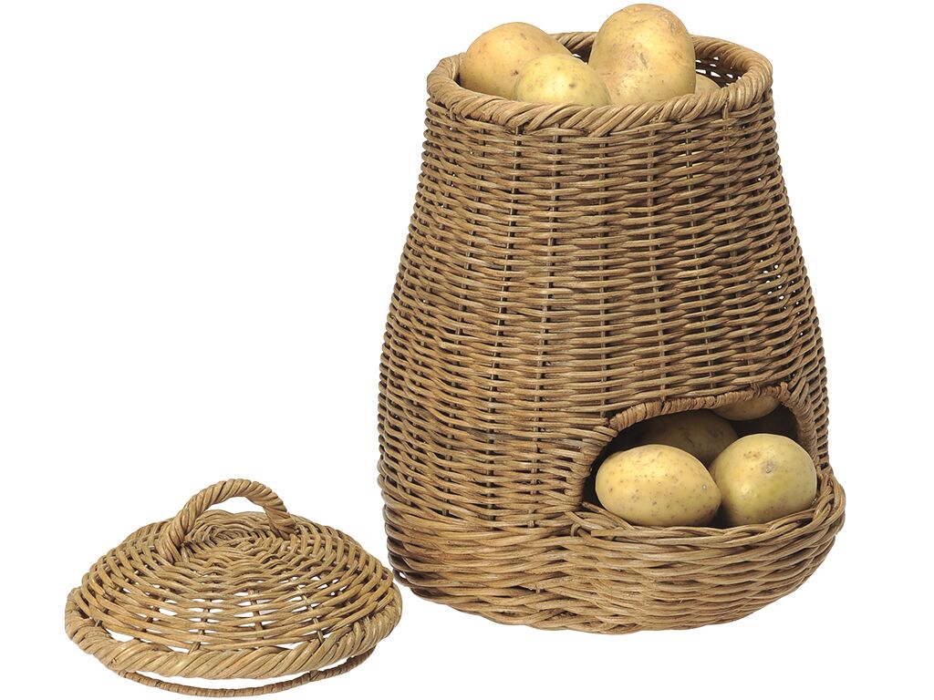 Wicker Potato & Onion Basket - Fruit & Vegetable Storage Basket