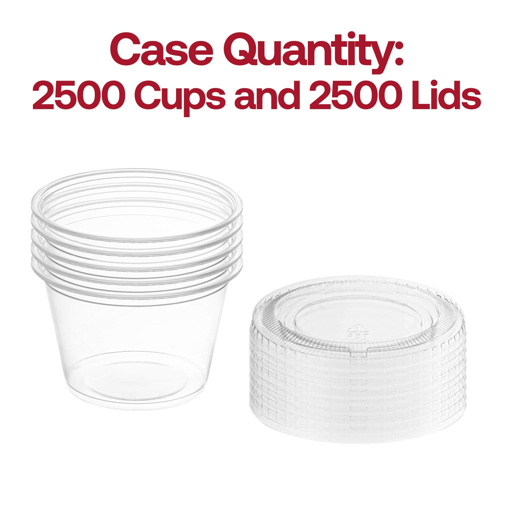 5.5oz Clear Plastic Portion/Souffle Cups with Lids