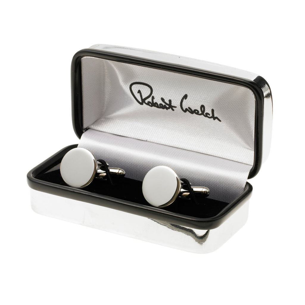 Stainless Steel Round Cufflinks (Bright)