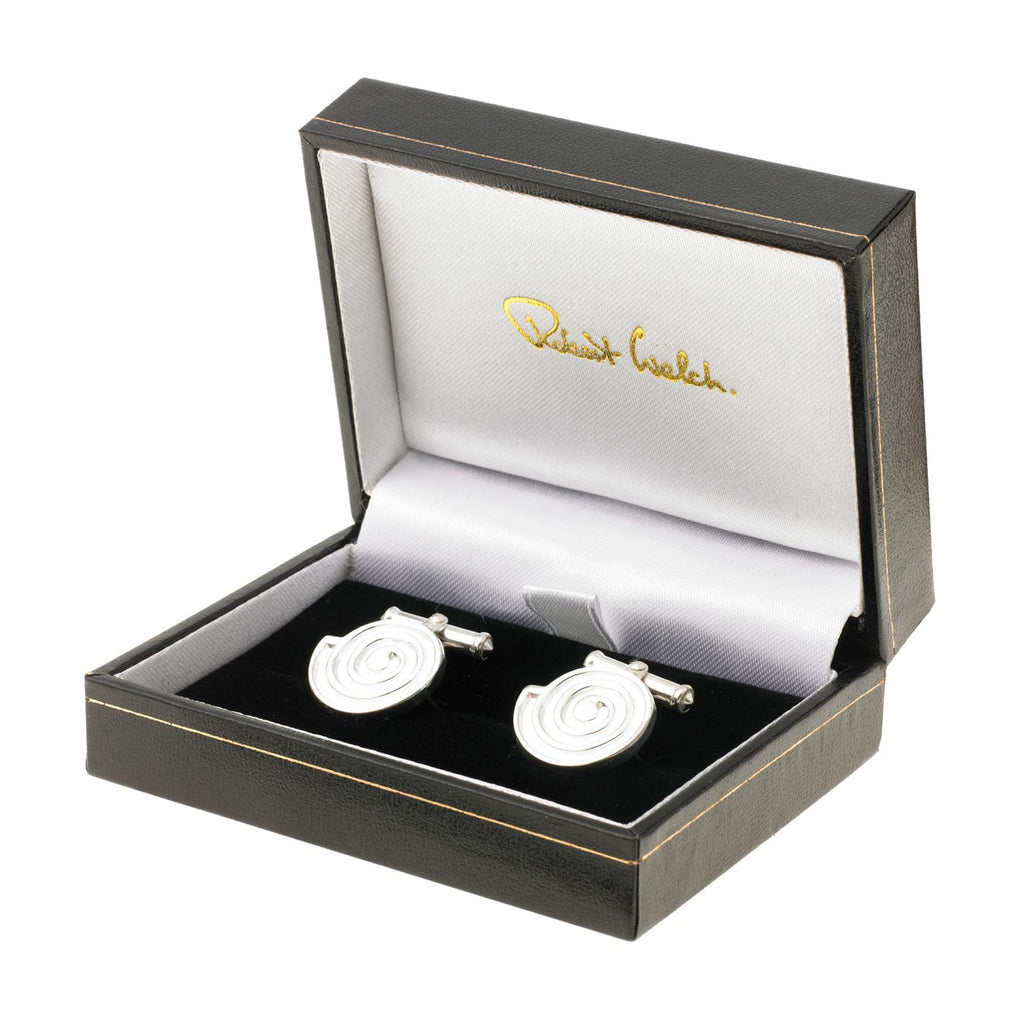Sterling Silver Round Cufflinks