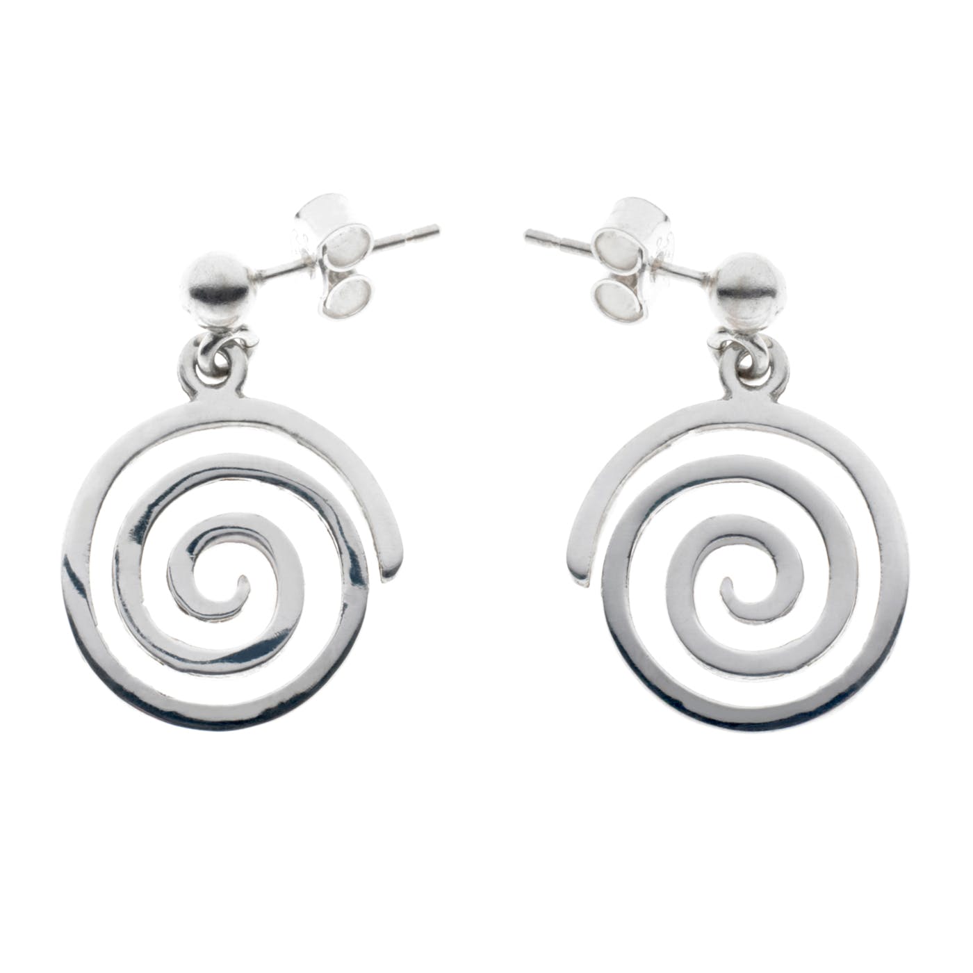 Spiral Drop Necklace and Drop Earrings Set (Small pendant)