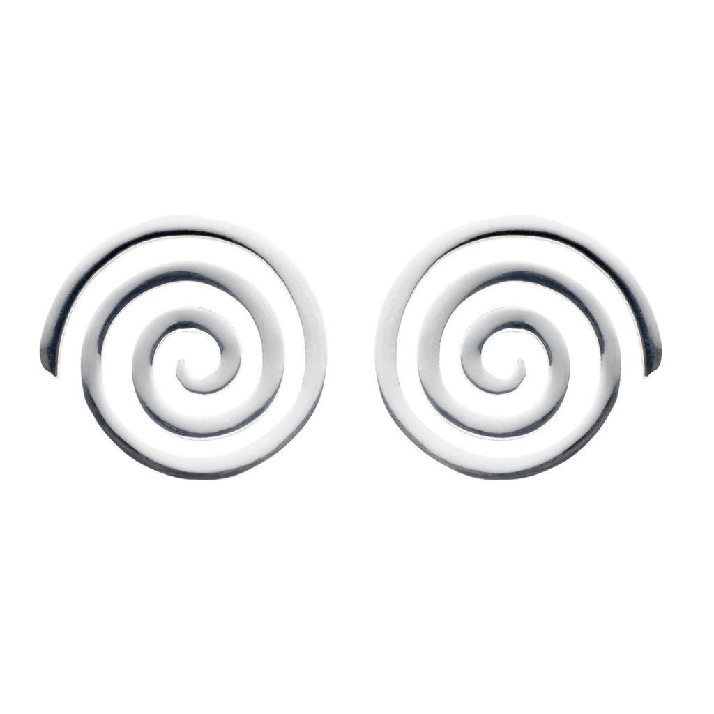 Spiral Necklace and Stud Earrings Set (Large pendant)