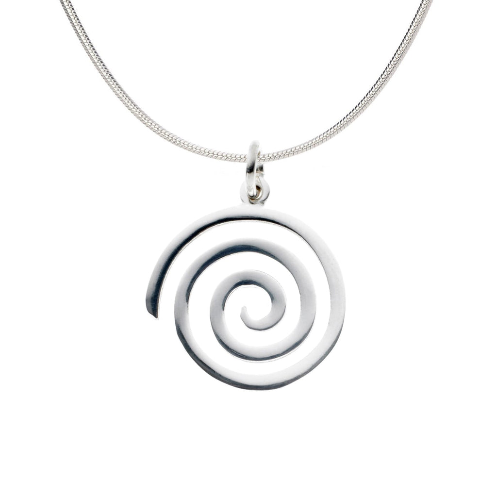 Spiral Drop Necklace and Drop Earrings Set (Small pendant)