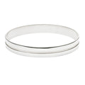 Silver Bangle Polished with Single Groove Small