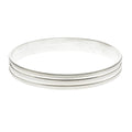 Silver Bangle Satin with Double Groove Small