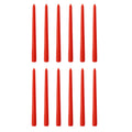 Red Dinner Candle 25cm, Set of 12