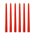 Red Dinner Candle 25cm, Set of 6