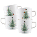 Aynsley Little Robin Christmas Tree Mugs Set of 4