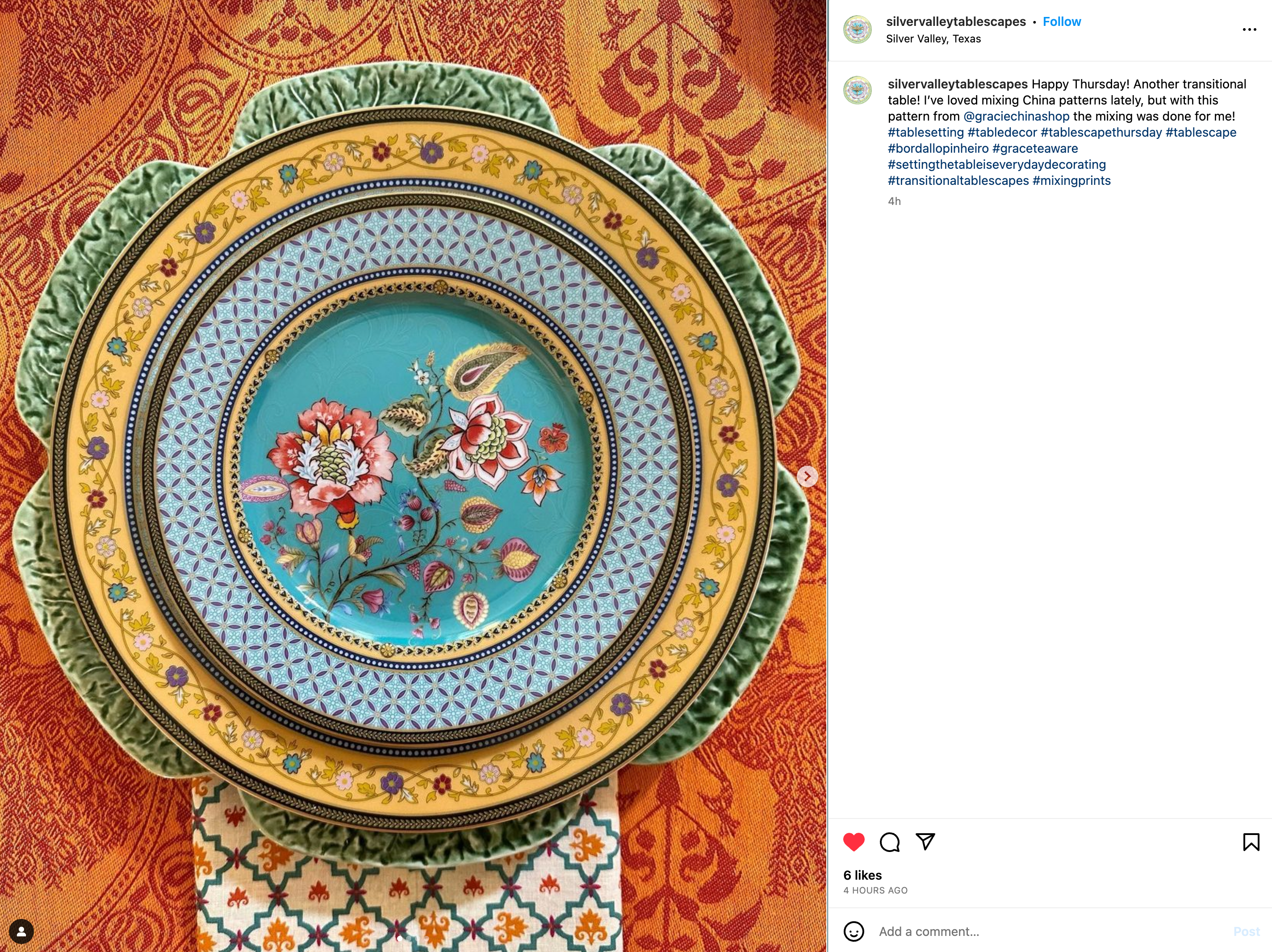 Emperor's Garden Fine Porcelain Dessert/Dinner Plate