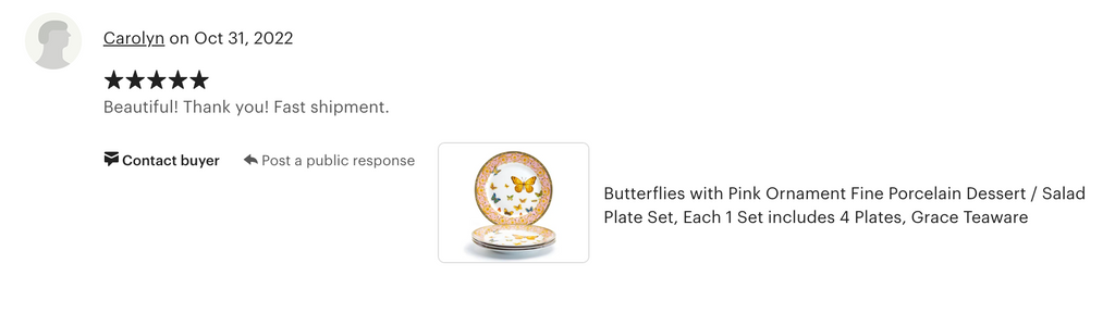 Butterflies with Pink Ornament Fine Porcelain Dessert/Dinner Plate
