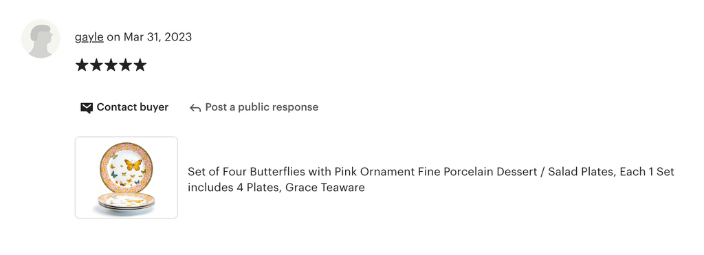 Butterflies with Pink Ornament Fine Porcelain Dessert/Dinner Plate