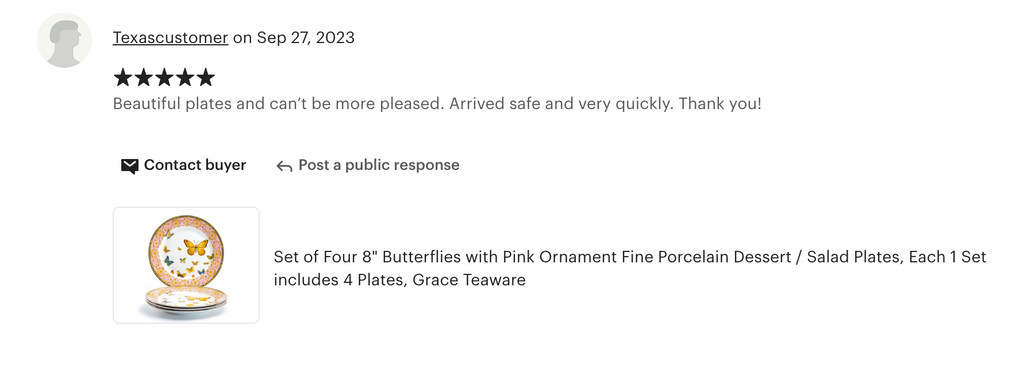 Butterflies with Pink Ornament Fine Porcelain Dessert/Dinner Plate