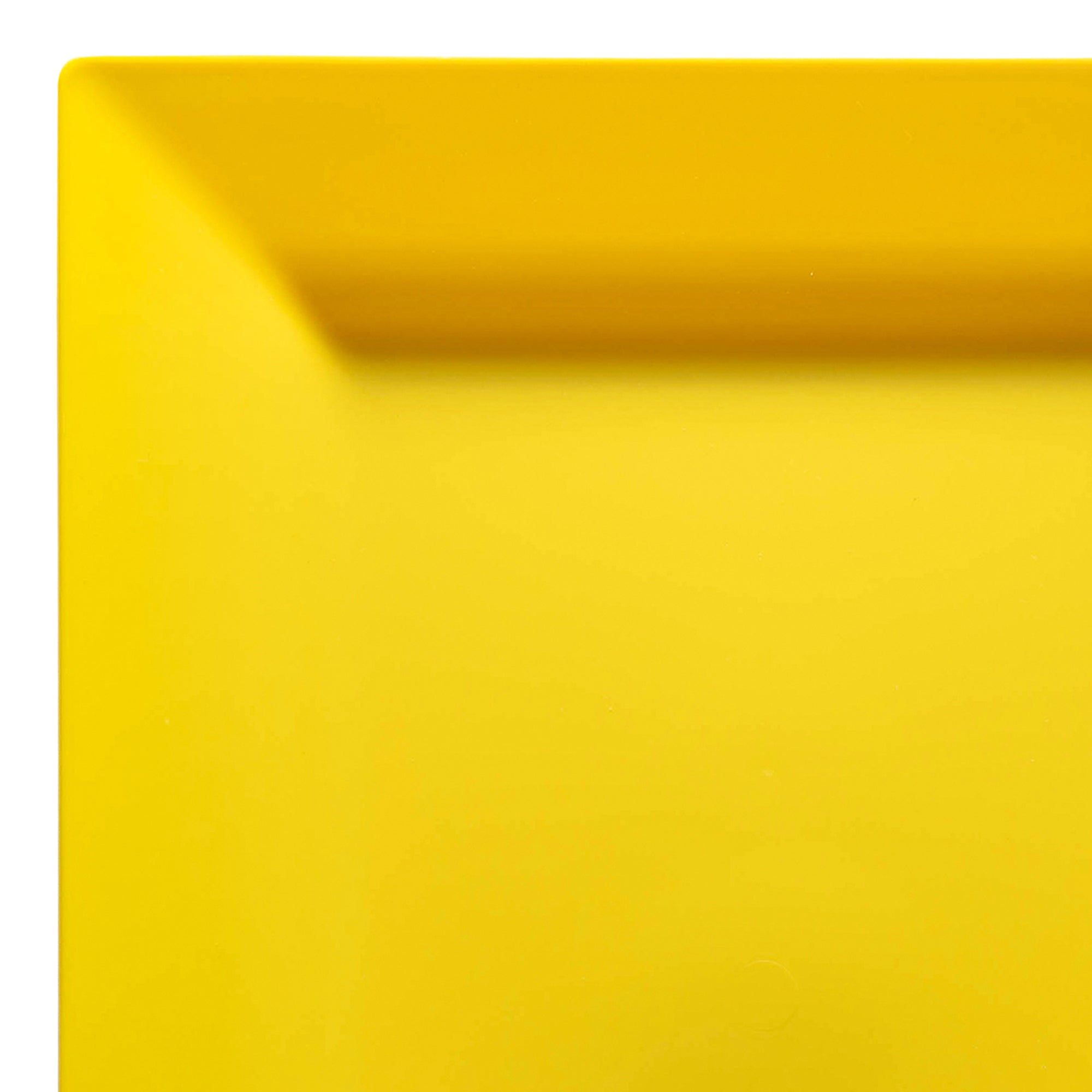Yellow Square Plastic Cake Plates (6.5")