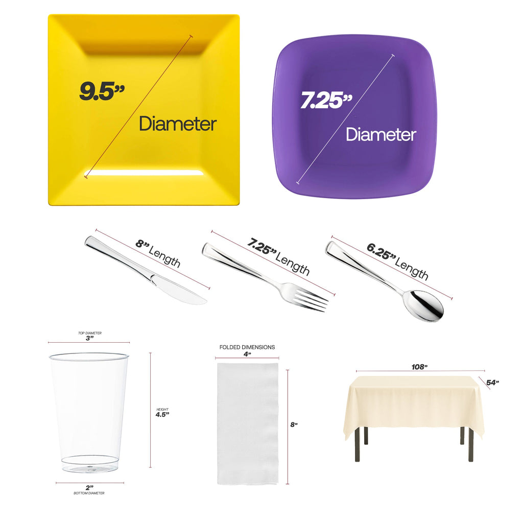 Yellow, Purple and White NFL / NBA / MLB Set