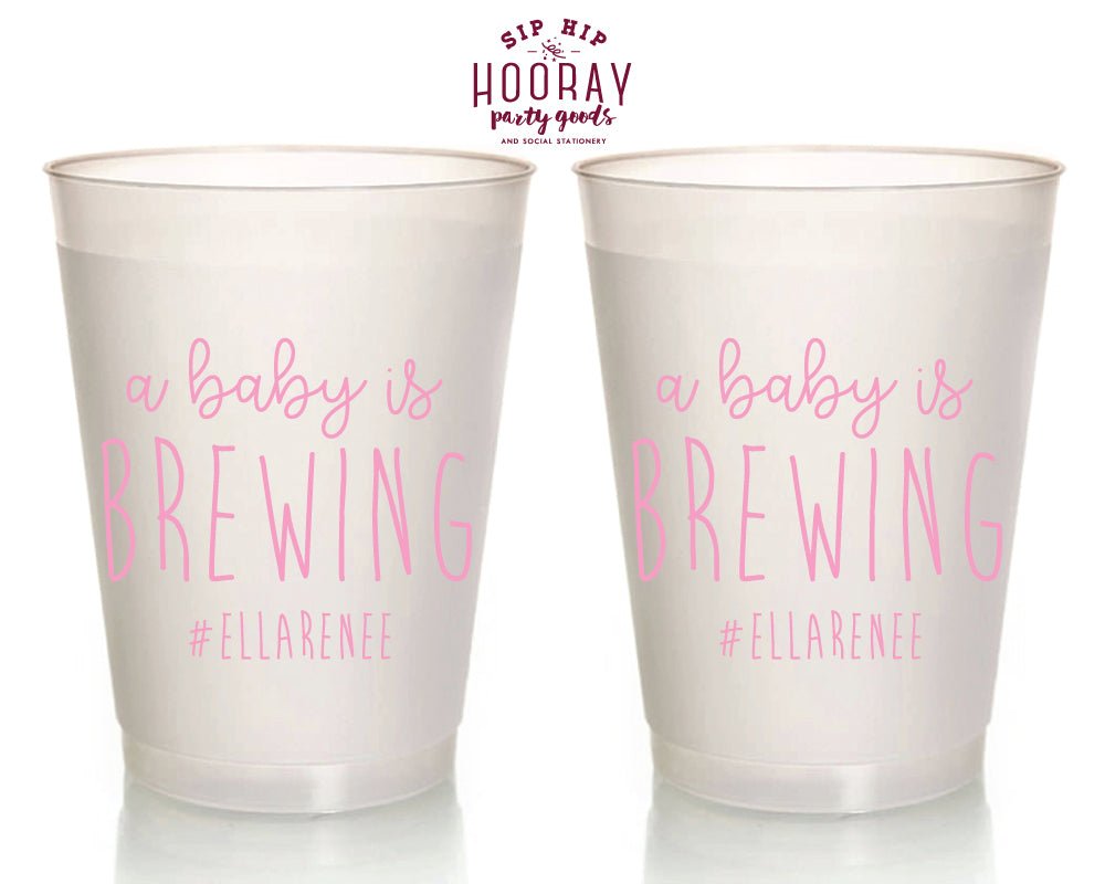 A Baby is Brewing Couples Shower Frosted Cup