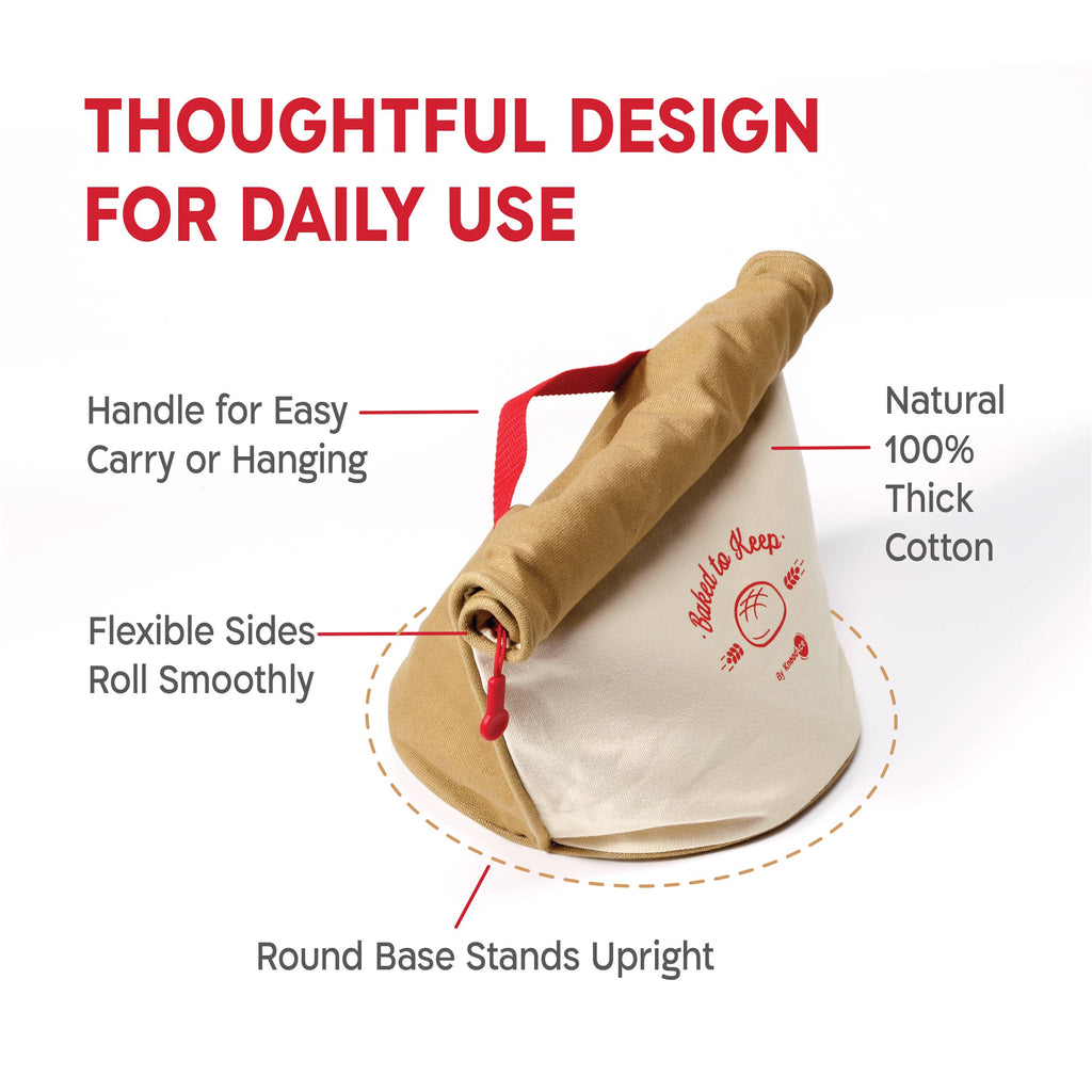 KneadAce Bread Bag: Beige / Off-White