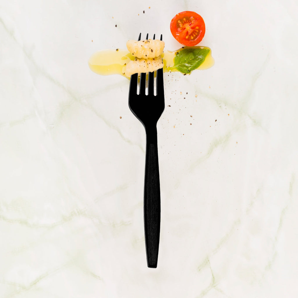 Black Plastic Disposable Forks