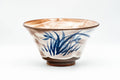 Japanese Matcha Bowl - Blue Grass White Hakeme Chawan - 250ml