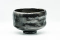 Japanese Matcha Bowl - Black Raku Kuroraku Hantsusu-gata Chawan - 300ml