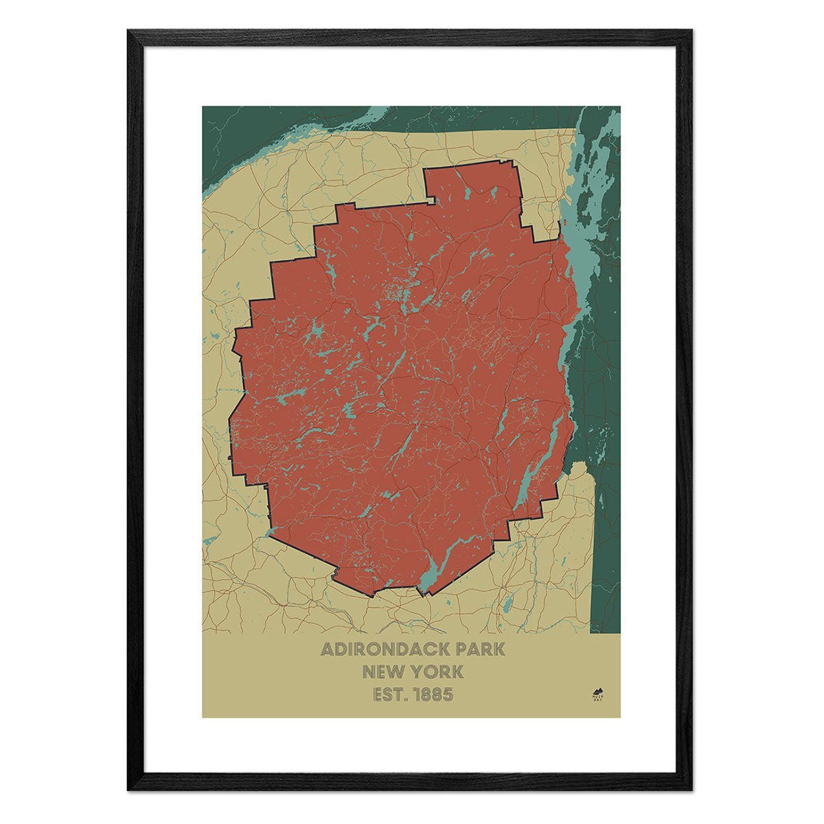 Adirondack Park Map - No Frame