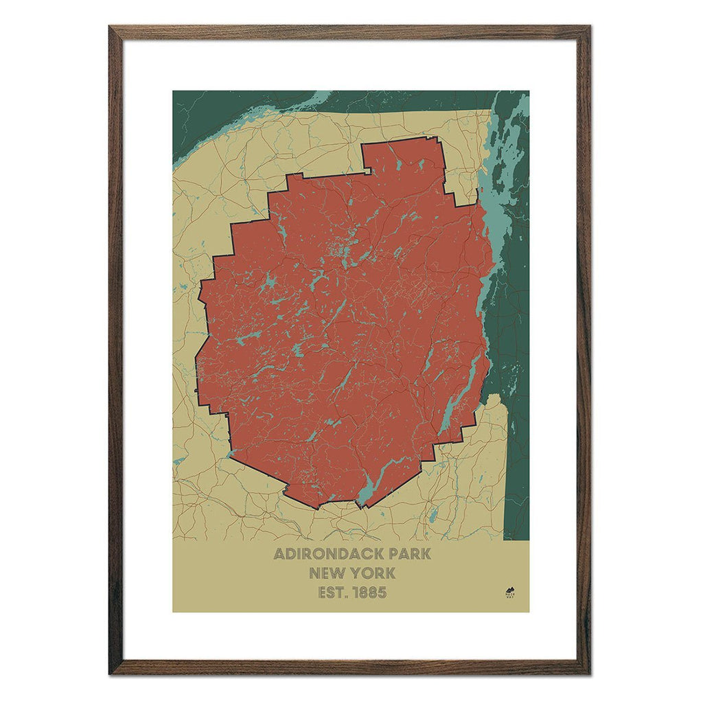 Adirondack Park Map - No Frame