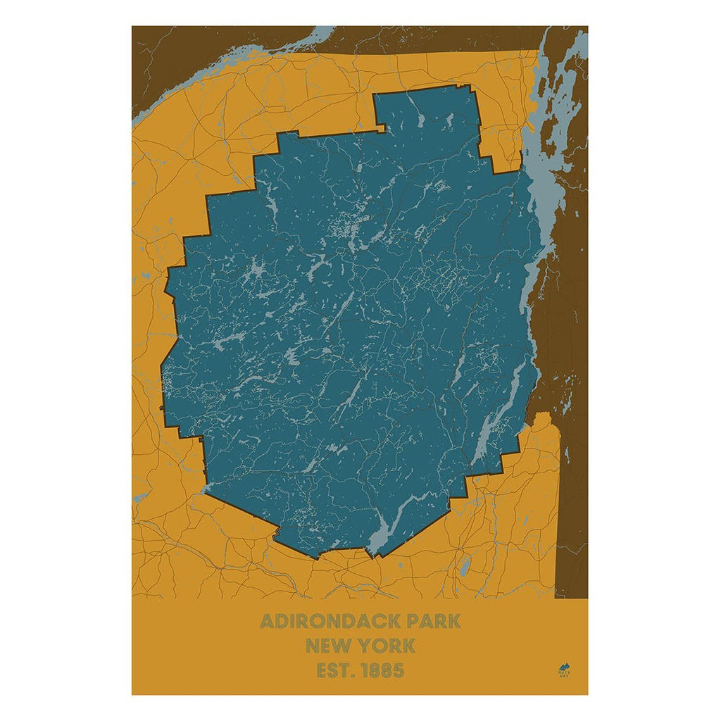 Adirondack Park Map - No Frame